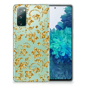 Samsung Galaxy S20 FE TPU Case Gouden Bloemen