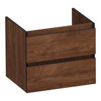 Brauer Joy Edge Onderkast 60 cm - met 2 Softclose Lades Greeploos en 1 Sifon Uitsparing - Forest Cacao