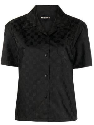 MISBHV chemise à motif monogrammé - Noir