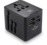 Universele Wereldstekker USB-C en 3 USB poorten voor ruim 160 landen