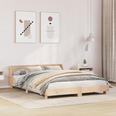 Bedframe zonder matras massief grenenhout 120x190 cm