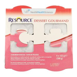 Resource Dessert Gourmand Aardbei 4x125g 12311130