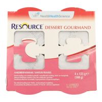 Resource Dessert Gourmand Aardbei 4x125g 12311130