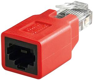 Goobay 68912 tussenstuk voor kabels RJ-45 Rood