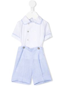 Siola ensemble chemise-short à boutonnière croisée - Bleu