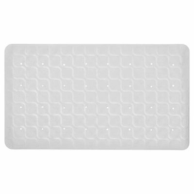 Badmat / Douchemat antislip 70 x 40 cm | Kleur: Wit | Met zuignappen | Hoogwaardig rubber