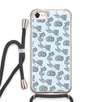 Poezen: iPhone 7 Transparant Hoesje met koord