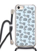 Poezen: iPhone 7 Transparant Hoesje met koord