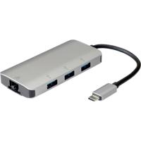 ROLINE USB Type C naar Gigabit Ethernet Converter + Hub 3x - thumbnail