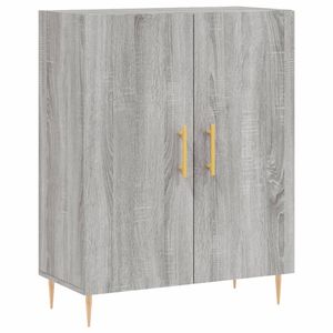 The Living Store Dressoir - Meubel - 69.5 x 34 x 90 cm - Grijs Sonoma Eiken