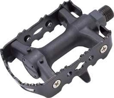 Pedaalset Marwi SP-931S kunststof met stalen frame - zwart (blisterverpakking)