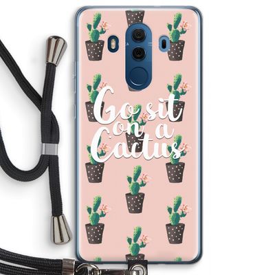 Cactus quote: Huawei Mate 10 Pro Transparant Hoesje met koord