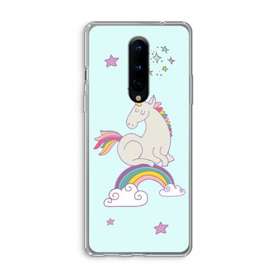 Regenboog eenhoorn: OnePlus 8 Transparant Hoesje
