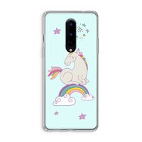 Regenboog eenhoorn: OnePlus 8 Transparant Hoesje