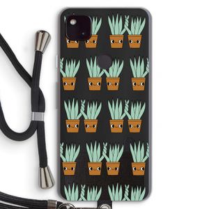 Sansevieria: Pixel 4a 5G Transparant Hoesje met koord