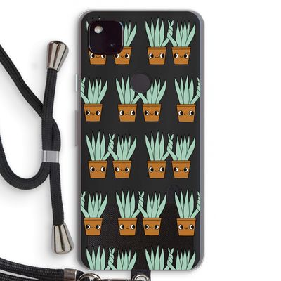 Sansevieria: Pixel 4a 5G Transparant Hoesje met koord
