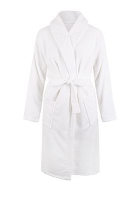 Relax Company Witte unisex fleecebadjas met naam borduren