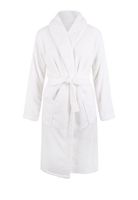 Relax Company  Witte unisex fleecebadjas met naam borduren - thumbnail