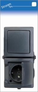 Kopp SWD opbouw combinatie RA wissel horizontaal antraciet - 6628255