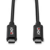 LINDY USB-kabel USB 3.2 Gen2 (USB 3.1 Gen2) USB-C stekker, USB-C stekker 5.00 m Zwart 43308 - thumbnail