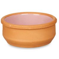 Set 6x tapas/creme brulee serveer schaaltjes terracotta/roze 8x4 cm - Snack en tapasschalen