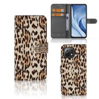 Xiaomi 11 Lite 5G NE | Mi 11 Lite | Telefoonhoesje | Met pasjeshouder | Leopard