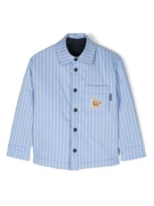 Palm Angels Kids surchemise à patch mini ourson - Bleu