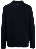 Maison Margiela pull en maille à coudières - Bleu