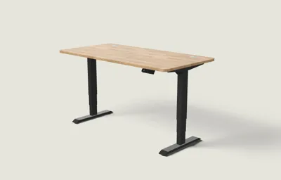 Desktronic HomePro bureau Zwart / Massief Eiken / 160x80 cm