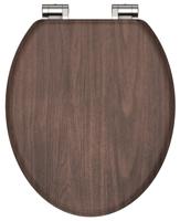 Schutte MDF WC-bril DARK WOOD met soft-close 80193