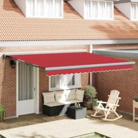 Luifel automatisch uitschuifbaar 400x300 cm rood