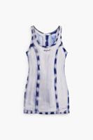 Kort gewassen effect jurk - BLUE - S Kort gewassen effect jurk - BLUE - S