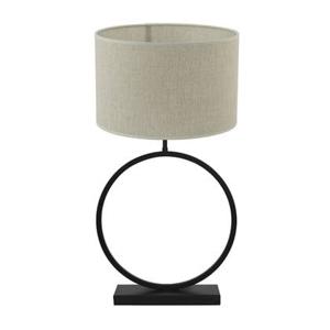 Light & Living Tafellamp Liva|Breska - Zwart|Parel Wit - Ø40x78,5cm