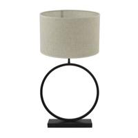 Light & Living Tafellamp Liva|Breska - Zwart|Parel Wit - Ø40x78,5cm