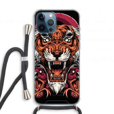Tiger and Rattlesnakes: iPhone 12 Pro Transparant Hoesje met koord