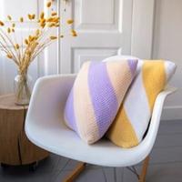 Felt-it Strepen kussen Haakpakket 001 Lilac/Beige