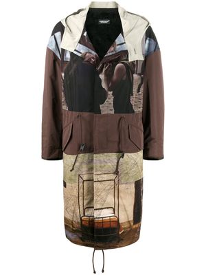 Undercover doudoune à design patchwork - Marron