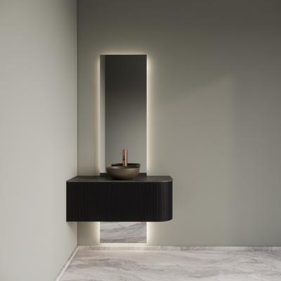 Badkamermeubelset Gliss Design Alluro 100 cm Links Black Veneer