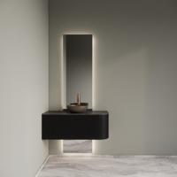 Badkamermeubelset Gliss Design Alluro 100 cm Links Black Veneer