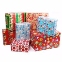 3x Kerstmis kadopapier/inpakpapier - Cadeaupapier - thumbnail