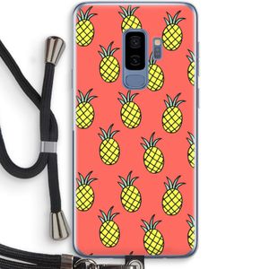 Ananas: Samsung Galaxy S9 Plus Transparant Hoesje met koord
