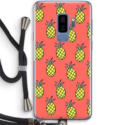 Ananas: Samsung Galaxy S9 Plus Transparant Hoesje met koord