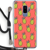 Ananas: Samsung Galaxy S9 Plus Transparant Hoesje met koord