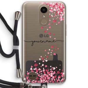 Hartjes en kusjes: LG K10 (2017) Transparant Hoesje met koord