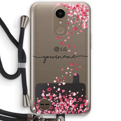 Hartjes en kusjes: LG K10 (2017) Transparant Hoesje met koord