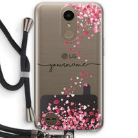 Hartjes en kusjes: LG K10 (2017) Transparant Hoesje met koord
