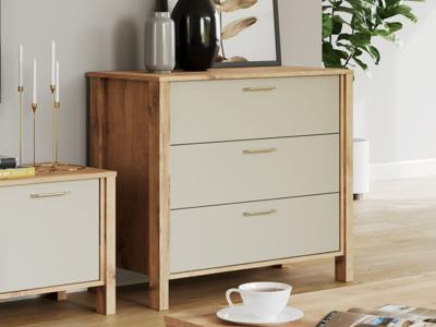 Commode INDIC 3 deuren wotan eik/kasjmier