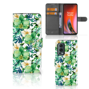 OnePlus Nord 2 5G Hoesje Orchidee Groen