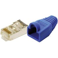 LogiLink MP0014 RJ45-connector Cat 5e, afgeschermd Stekker, recht Aantal polen: 8P8C Blauw 100 stuk(s) - thumbnail