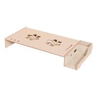 Verhoogde hout computer monitor staan riser laptop plank Bureau Organizer met toetsenbord opslag